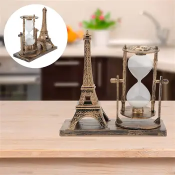 Retro Reloj De Arena Decoración De Escritorio Sandglass Temporizador Torre Eiffel Adorno