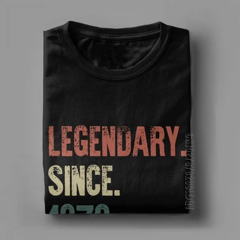 Retro Vintage 40 Cumpleaños Camiseta Legendario Desde 1979, T-Shirts Para Hombres Masculinos de la Camiseta de la Moda Básica Camisetas de Algodón Tops de Gran Tamaño