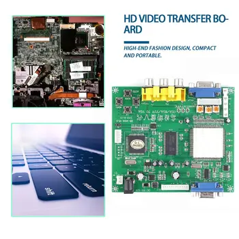 RGB CGA, EGA YUV a VGA HD Video Converter de la Junta de Moudle HD9800 HD-Placa del Convertidor GBS8200 No Blindado de Protección