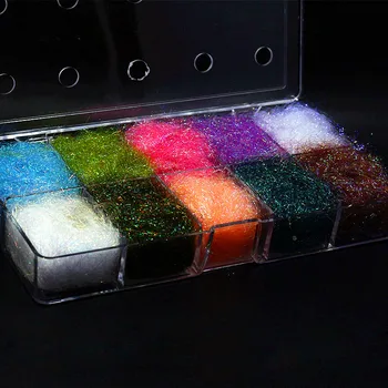 Roayl Sissi 10colors caja Prisma de HIELO DUB brillo doblaje de fibras sintéticas Volar atado Materiales de cristal flash impermeable ninfa dub
