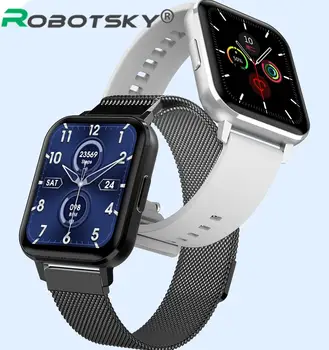 Robotsky 2020 NUEVO Reloj Inteligente Deporte Monitor de Ritmo Cardíaco de la prenda Impermeable IP68 de la Aptitud de la Pulsera de las Mujeres de los Hombres Smartwatch Para Android Apple