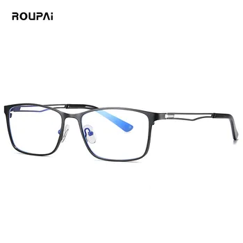 ROUPAI anti luz azul de la radiación de gafas para los hombres de juegos de ordenador anteojos bloqueador de bloqueo ray Gafas de lentes para computadora