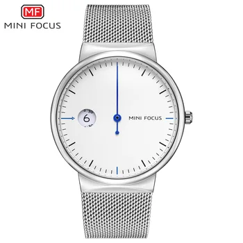 ROW22 Ultra delgada marca de relojes de los hombres reloj extremadamente simple impermeable reloj de cuarzo