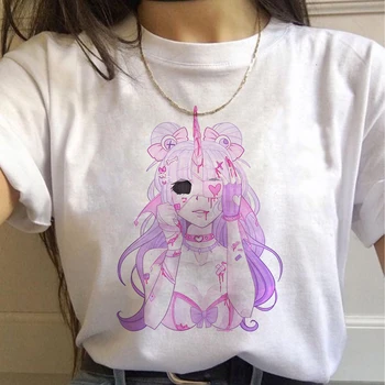 Sailor Moon 90 divertida Camiseta de Harajuku ropa de la Camiseta de la Estética gato Animado a las Mujeres Lindas Mujeres T-shirt Kawaii Camisetas de Moda Ullzang