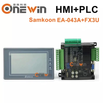 Samkoon EA-043A HMI pantalla táctil de 4,3 pulgadas y PLC de la serie FX3U de control industrial de la junta de