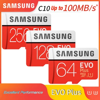 SAMSUNG tarjeta microsd 256G 128 GB 64 GB 32 gb de hasta 60Mb/s, Clase 10 U3/U1 EVOPlus tarjeta micro sd Tarjeta de memoria cartao de memoria