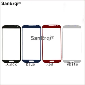 SanErqi 10pcs Frente Exterior de la Lente de Cristal Para Samsung Galaxy S4 I9500 i9505 LCD frontal de la Pantalla Táctil