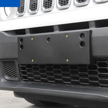 Sansour ABS del Coche de Parachoques Delantero 4WD Licencia de la Placa de Soporte de la Cubierta del soporte para el Jeep Renegade Hasta el Exterior de Accesorios de Coches Estilo