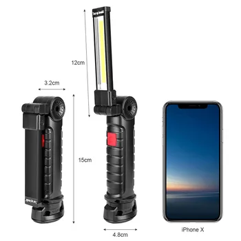 SANYI 5 Modos de Portátil de la Antorcha Power por 3 pilas AAA*Linterna Magnética Enganchar Luz de Trabajo Camping Caza de la Lámpara