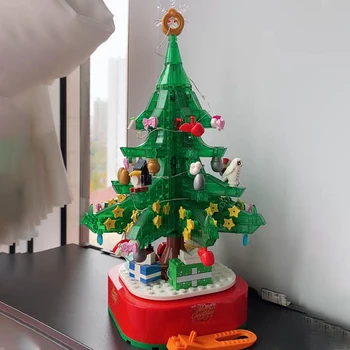 SEMBO Bloquear El Árbol de Navidad Con Caja de Música de Modelo de Bloques de Construcción de Conjunto Clásico Regalo de Navidad MOC los Juguetes de los Niños 601097
