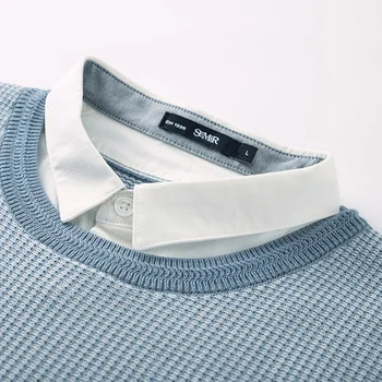 SEMIR suéter de los hombres 2020 primavera nueva camiseta de cuello de tendencia de punto de jersey grueso delgado suéter para hombre