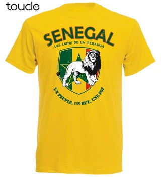 Senegal T-Shirt para Hombres Leyenda Futbolista Soccers de Verano de la Moda Adolescente Varón Manga Corta Patrón O-Cuello de Hipster Camiseta Personalizada
