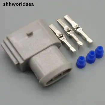Shhworldsea 5/30/100sets 3.5 mm 3P 3way macho conector del sensor del cigüeñal para VW , la niebla de la lámpara del enchufe para VW ,faros de niebla conector
