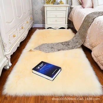 Simple de estilo Europeo de la felpa de la alfombra del dormitorio, lana de poliéster como vivir en casa de la alfombra de la habitación estera en el piso, linda alfombra decorativa