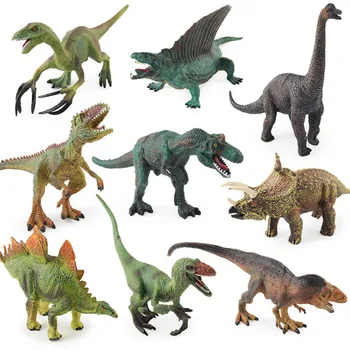 Simulación Animal Figura Juguetes De Niños Brachiosaurus Triceratops Tyrannosaurus Velociraptor Modelo De Juguete De Los Niños Hueco De Artesanía De Adorno
