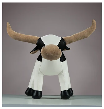 Simulación Lindo Vaca de Peluche Juguetes Sofá Decoración de Peluche Realistas de Animales Muñeca Suave Ganado Almohada para Niños Niñas Regalo de Cumpleaños
