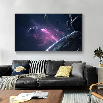 Sistema Solar de Imágenes de la Nebulosa Espacio Universo Carteles y Grabados de Ciencias de la Pintura en tela, Arte de la Pared para la Sala de estar Decoración de Cuadros