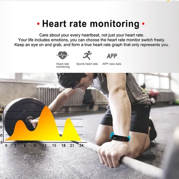Smart Deporte de la Pulsera de la Pulsera de la Presión Arterial Frecuencia Cardíaca relogio Monitor Podómetro Reloj Inteligente Mujeres hombres niños de Fitness Tracker