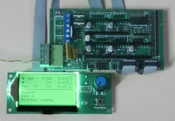 SMART Rampas + AZSMZ 12864 LCD (Para Arduino Debido Como RAMPAS-FD o RADDS la impresión 3D panel de control de la junta de control de