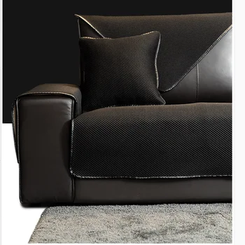 Sofá de cuero especial sofá cojín antideslizante todo incluido color sólido TPU funda del sofá toalla encargo Cuatro temporadas funda