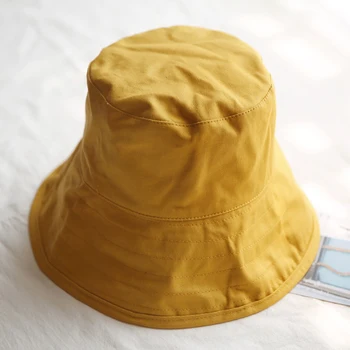 Sombrero de panamá Cubo de las Mujeres de los Hombres de Verano Sombrero de Cubo de Plátano Bob impresión amarillo sombrero sombrero de hip hop Sombreros de Pesca Pescador Sombrero