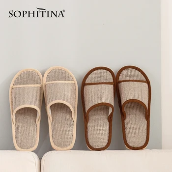 SOPHITINA Mujeres Zapatillas de Interior Fuera de Ocio Cómodo Planos Damas Zapatos Peep Toe Zapatos de las Mujeres SY01