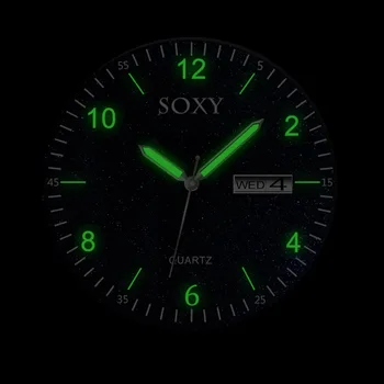SOXY parte Superior de la Marca de Lujo de los Hombres Reloj de Cuarzo de Malla de Acero de la Correa de la Fecha de la Estrella Luminosa del Cielo Dial Reloj Zegarek Meski reloj de Pulsera Reloj 2020