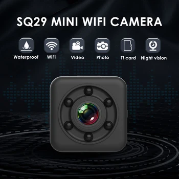 SQ29 Cámara IP HD WIFI de la Visión Nocturna de Pequeño Mini Sensor de Leva de Deportes DV Videocámara Micro de la Cámara DVR del Movimiento con Cáscara Impermeable