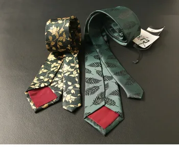 Stropdas Heren Encantadora 2019 Diseñador de Moda hechos a Mano de los Lazos de 7cm de Corbata Slim Floral Costuras Corbata de Flores Lazo para Hombre Corbatas Estrechas