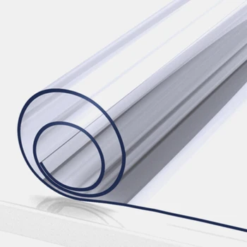 Suave de Vidrio Tablecloth1mm de PVC transparente mantel impermeable mesa rectangular cubierta de la almohadilla de cocina patrón de aceite a prueba de mantel