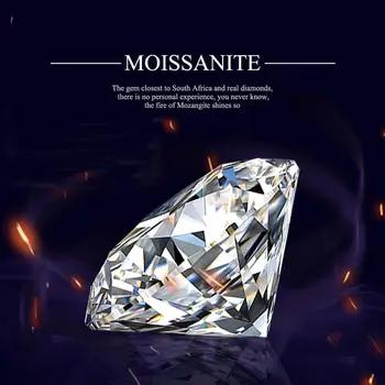 Szjinao Real Moissanite Piedra de Diamante 1.5 ct 7.5 mm Suelto de Piedras preciosas Moissanite D Color VVS1 Para la Joyería Con GRA Certificado