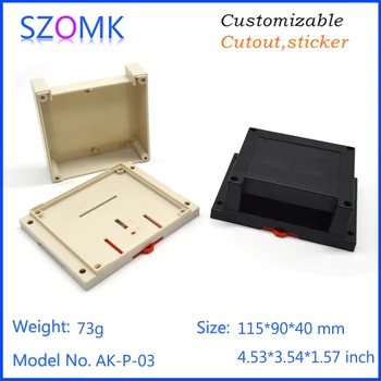 Szomk caja de riel din proyecto (cuadro 4 pcs) 115*90*40 mm de recintos para la electrónica de la caja de plástico abs switch box para el tablero del pwb