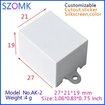 Szomk LED de plástico pequeño caso caja (50 piezas) 27*21*19m m material del abs de la llegada de nuevos cuadros de gabinete, szomk de plástico proyecto de cuadro de