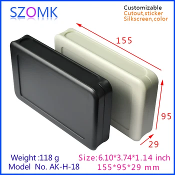 Szomk venta caliente de la nueva llegada caja de plástico de proyecto (cuadro 1 pcs) 155*95*29mm instrumento de plástico de vivienda de la caja, estuche de plástico