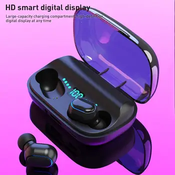 T11 TWS Impermeable de Bluetooth 5.0 Wireless Headset Auriculares 9D Estéreo En la oreja los Mini Auriculares Inalámbricos Bluetooth de los Auriculares con Micrófono