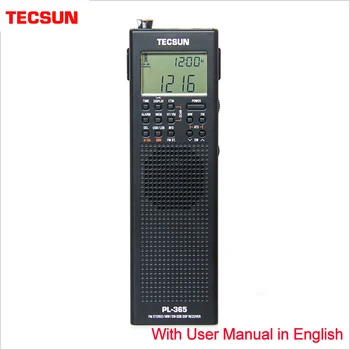 Tecsun PL-365 Portátil de una Sola banda Lateral Receptor Completo de la Banda de Demodulación Digital para la tercera edad DSP FM Mediados de la longitud de Onda de SSB Radio
