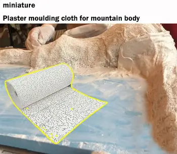 Terreno de montaña de yeso, plástico, tela militar mesa de arena, modelo de construcción de DIY hechos a mano escena el material de la plataforma