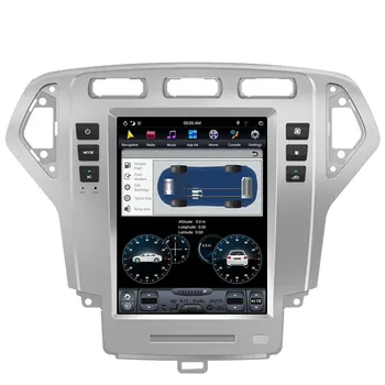 Tesla Reproductor de DVD Para Ford Mondeo 2007-2010 Carplay Multimedia unidad central de GPS de Navegación Estéreo del Coche con pantalla Táctil IPS Bluetooth 5.0