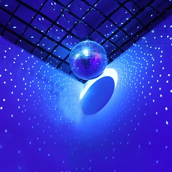Thrisdar Dia25CM 30 CM del Espejo de Cristal de la Bola de Discoteca Fiesta en Casa de KTV Bar Tienda Vacaciones de Navidad Reflexivo de la Bola de Discoteca de la Luz