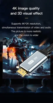 Tipo-C/Iluminación para HDMI con cable de pantalla para Xiaomi Mi Caja de Cable HDMI 4K/60Hz 48Gbps Cables Digitales para PS4 PS5 HDMI Splitter