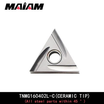 TNMG1604 TNMG160402 TNMG160404 izquierda insertar a la derecha insertar triangular ranurado de Cerámica semifinishing de acero inoxidable de aluminio
