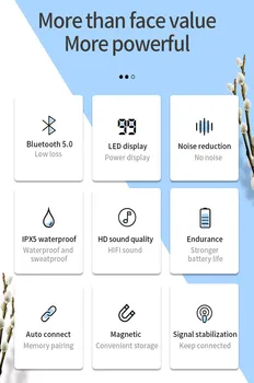 Top venta en 2020 XG-8 Bluetooth Auriculares LED Digital TWS Tocar el Auricular Estéreo Apoyo Impermeable Mayorista Dropshipping