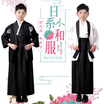 Traje de Estilo japonés para Niños Japonés Kimono Conjuntos de Ropa de Niños Samurai Ropa de Niños Trajes de Yamato Nacional Infantil Ropa