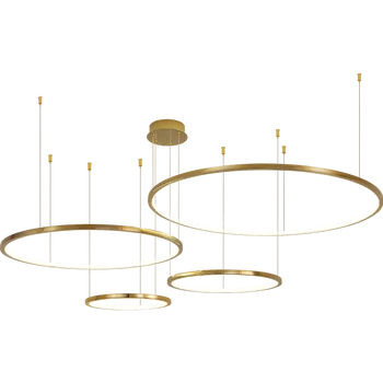 TRAZOS Modernos led de Oro colgante de luces círculo de luces para el Interior de la ingeniería de diseño de iluminación de la Línea de colgar anillo de LED colgante de la lámpara