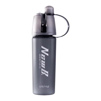 Tritan 600 ml Spray de Plástico Botella de Agua Fresca de Verano de los Deportes de la Aptitud Hervidor de agua Portátil de Viaje al aire libre, Hervidor de agua Hidratante