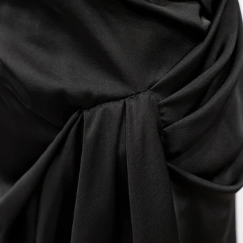 TWOTWINSTYLE Asimétrica Patchwork Vestido de Encaje Para las Mujeres V Cuello sin Mangas Cintura Alta Sexy Vestidos de Mujer 2020 de la Moda de Verano