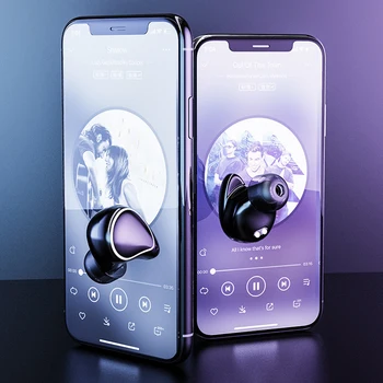 TWS Auriculares Inalámbricos Bluetooth 5.0 3D Sonido Estéreo de Auriculares de conexión Automática de Manos libres de Teléfono de la Llamada Mini Bass Auriculares Cargo del caso