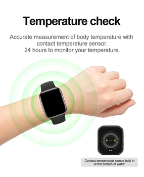 U78 Más Inteligente Reloj Bluetooth 5.0 Llamada Música 200mAH Full Touch Temperatura Corporal, la Frecuencia Cardíaca Sueño Perseguidor Impermeable de Smartwatch