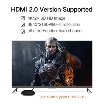 Ugreen compatible con HDMI Cable de Alta Velocidad 4K 60Hz para PS4 TV Caja de Oro Chapado 2.0 Cable compatible con HDMI Splitter 0,5 m 1m 2m 3m 5m