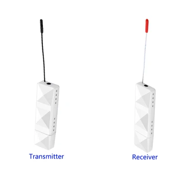 UHF de alta fidelidad Inalámbrica de Audio Digital Transmisor Receptor Apoyo de Uno a Muchos Receptores de Hasta 90M /200M con 3.5 mm cable de audio